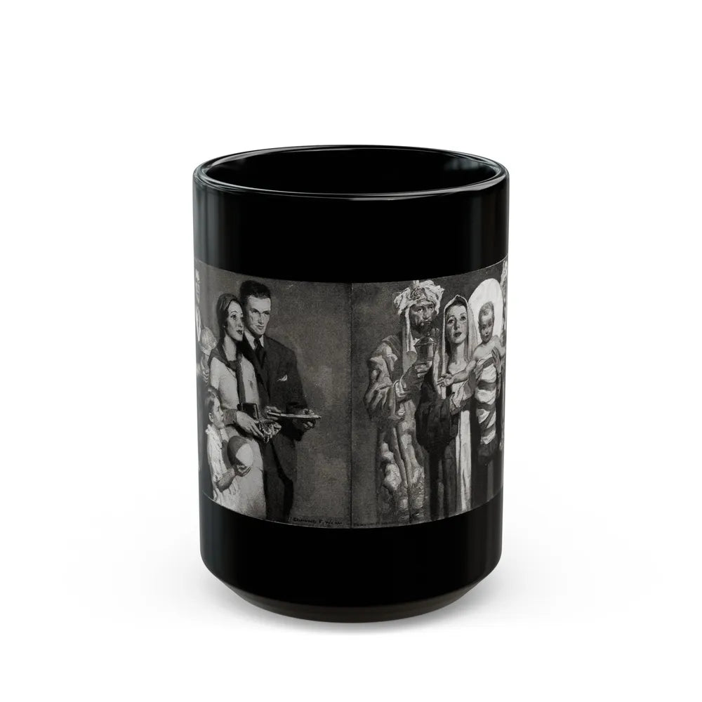 Good Tidings, Cosmopolitan, January 1933 - Black Coffee Mug-15oz-Go Mug Yourself