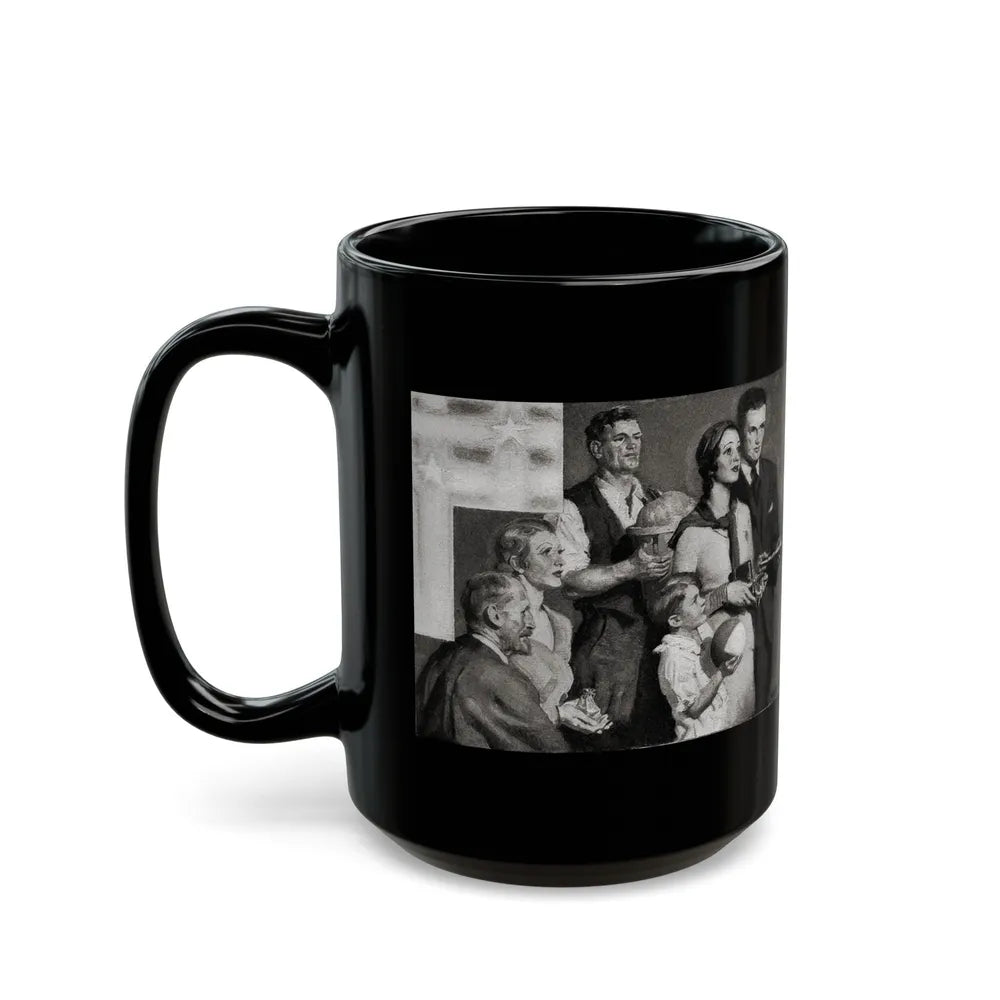 Good Tidings, Cosmopolitan, January 1933 - Black Coffee Mug-Go Mug Yourself