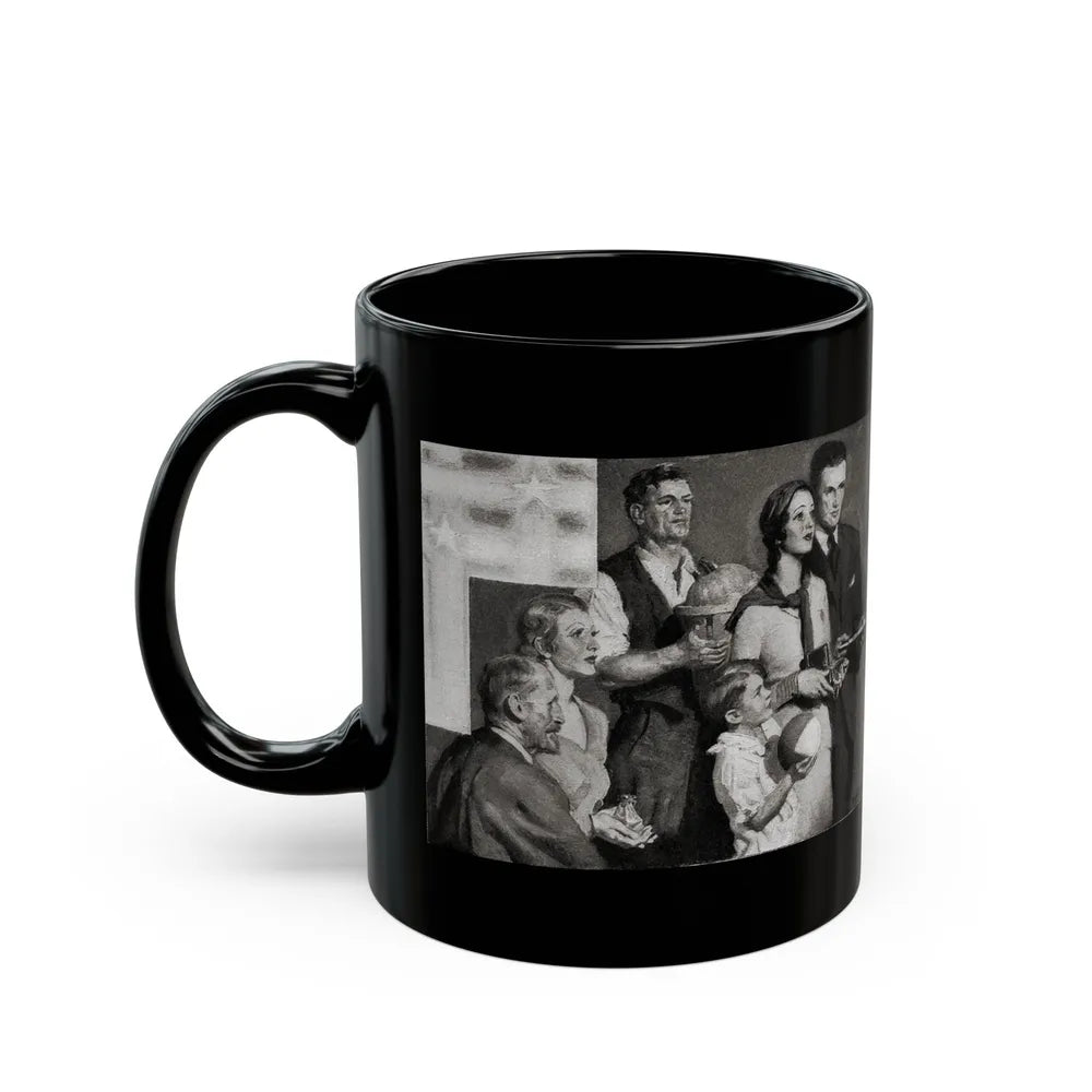 Good Tidings, Cosmopolitan, January 1933 - Black Coffee Mug-Go Mug Yourself