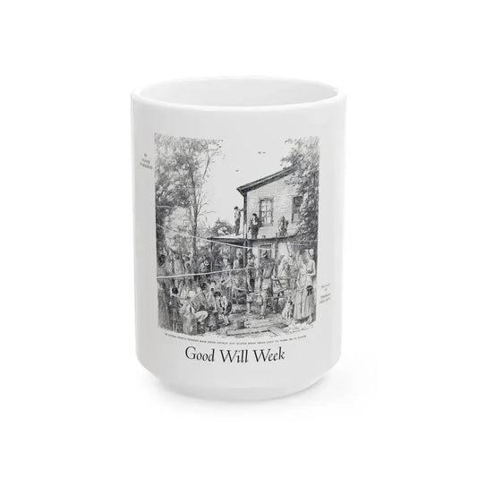 Good Will Week, Woman's World, October 1931 - White Coffee Mug 15oz - Go Mug Yourself