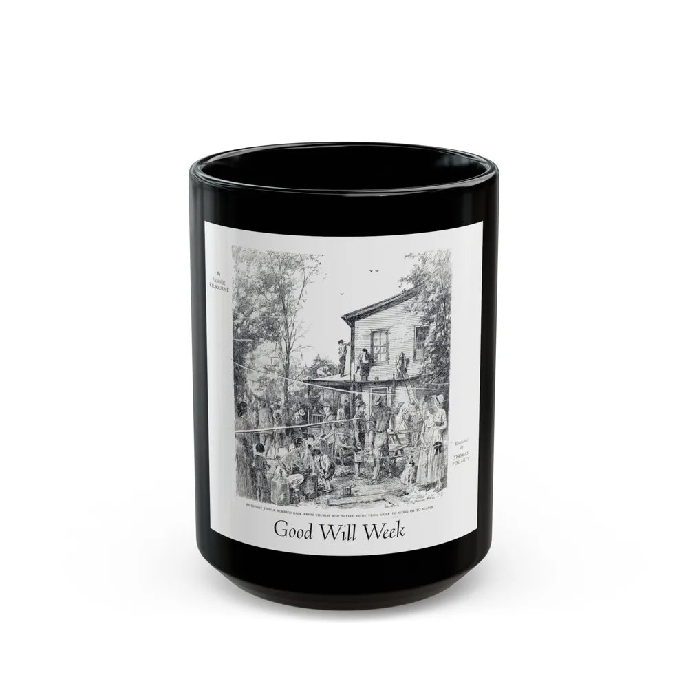 Good Will Week, Woman's World, October 1931 - Black Coffee Mug-15oz-Go Mug Yourself