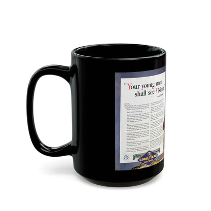 Good Year ad, Saturday Evening Post, October 23, 1943 - Black Coffee Mug-Go Mug Yourself