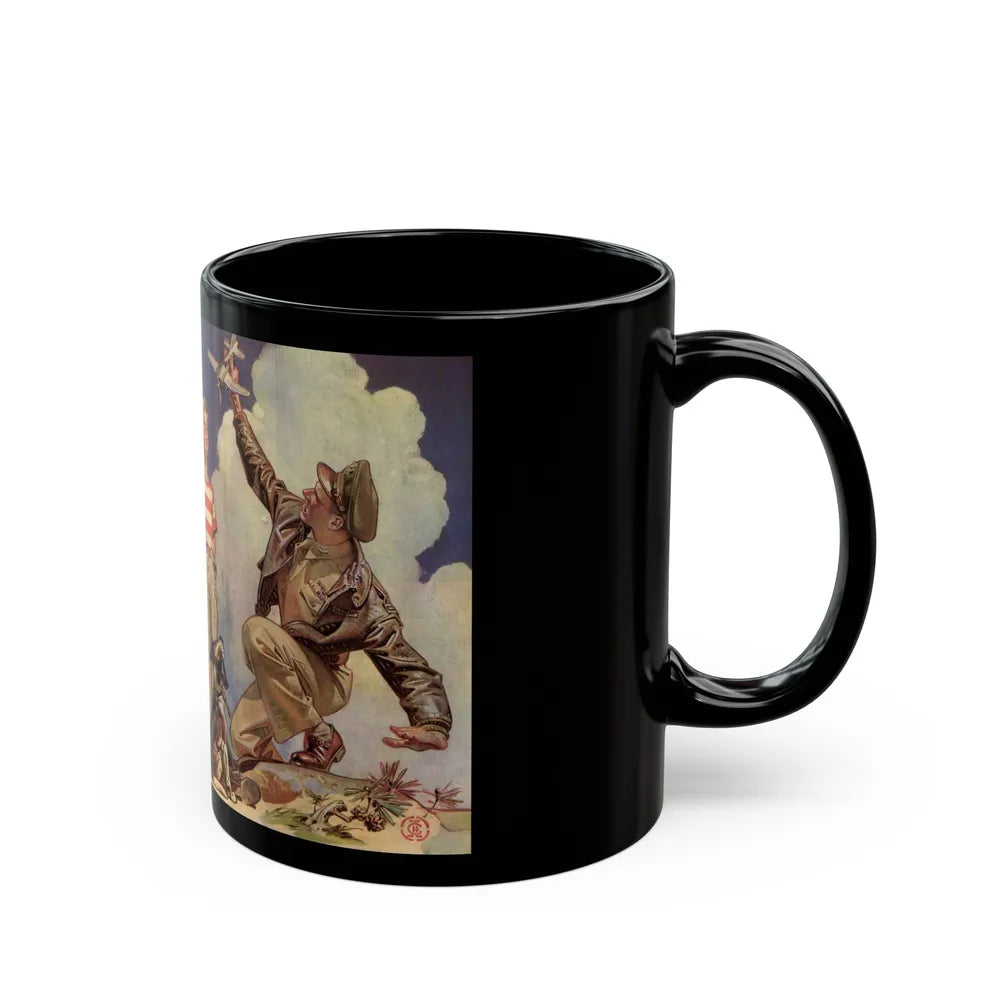 Good Year ad, Saturday Evening Post, October 23, 1943 - Black Coffee Mug-Go Mug Yourself