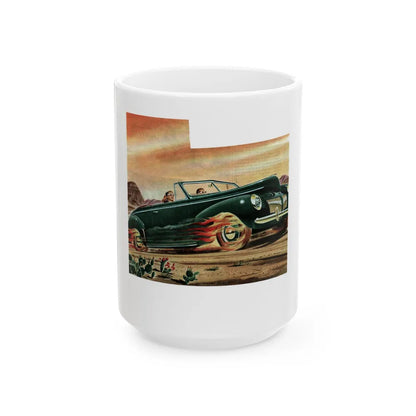 Good Year, advertisement, Collier's, September 21, 1946 - White Coffee Mug-15oz-Go Mug Yourself