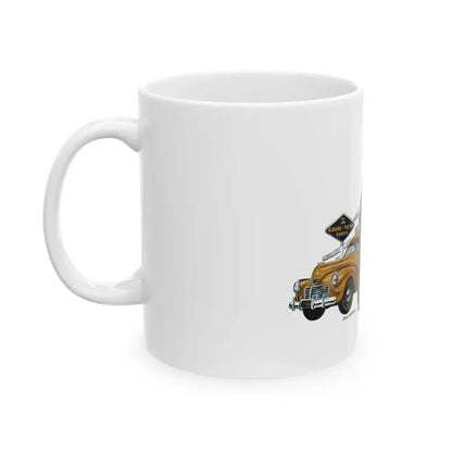 Good Year Tires, advertisement, Collier's, June 8, 1946 - White Coffee Mug - Go Mug Yourself