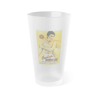 GOODBYE BRUCE LEE 1975 Movie Poster - Frosted Pint Glass 16oz-Go Mug Yourself