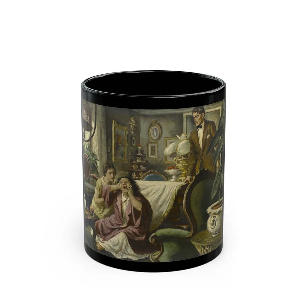 Goodbye Little Yellow Bird, Saturday Evening post illustration - Black Coffee Mug-11oz-Go Mug Yourself