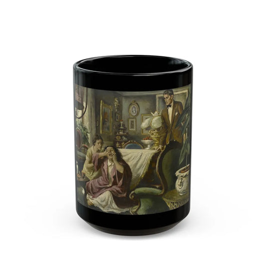 Goodbye Little Yellow Bird, Saturday Evening post illustration - Black Coffee Mug-15oz-Go Mug Yourself