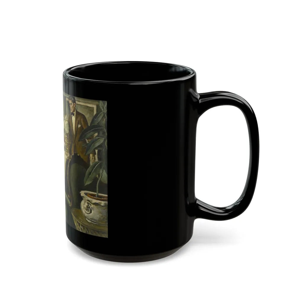 Goodbye Little Yellow Bird, Saturday Evening post illustration - Black Coffee Mug-Go Mug Yourself