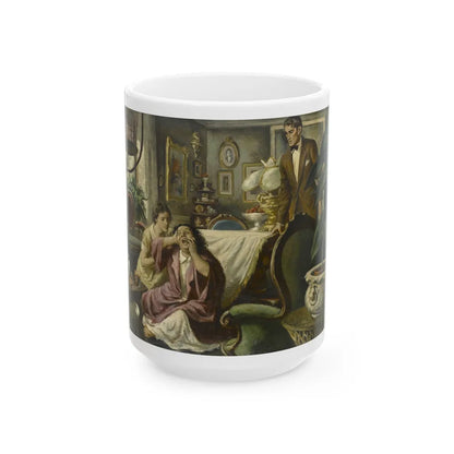 Goodbye Little Yellow Bird, Saturday Evening post illustration - White Coffee Mug-15oz-Go Mug Yourself