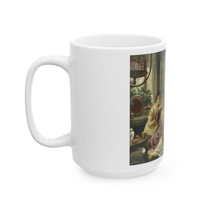 Goodbye Little Yellow Bird, Saturday Evening post illustration - White Coffee Mug-Go Mug Yourself