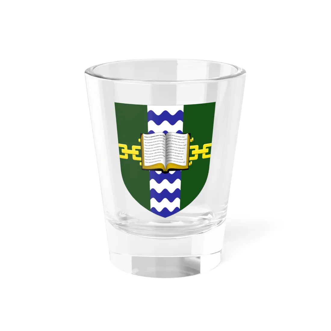 Goodenough College shield (United Kingdom) (Coat of Arms) Shot Glass 1.5oz 1.5oz - Go Mug Yourself