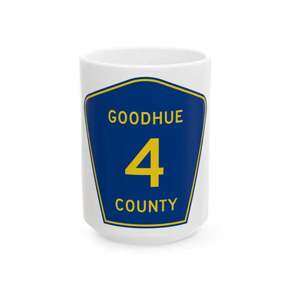 Goodhue County 4 (Minnesota) (Road Sign) White Coffee Mug 15oz - Go Mug Yourself