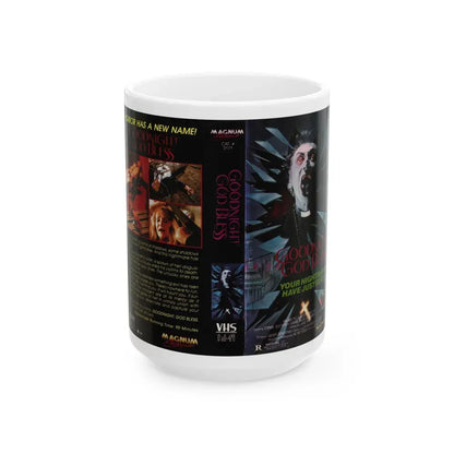 GOODNIGHT GOD BLESS (VHS COVER) - White Coffee Mug 15oz - Go Mug Yourself