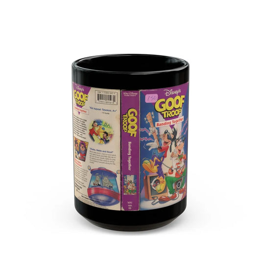 GOOF TROOP BANDING TOGETHER (VHS COVER) - Black Coffee Mug-15oz-Go Mug Yourself