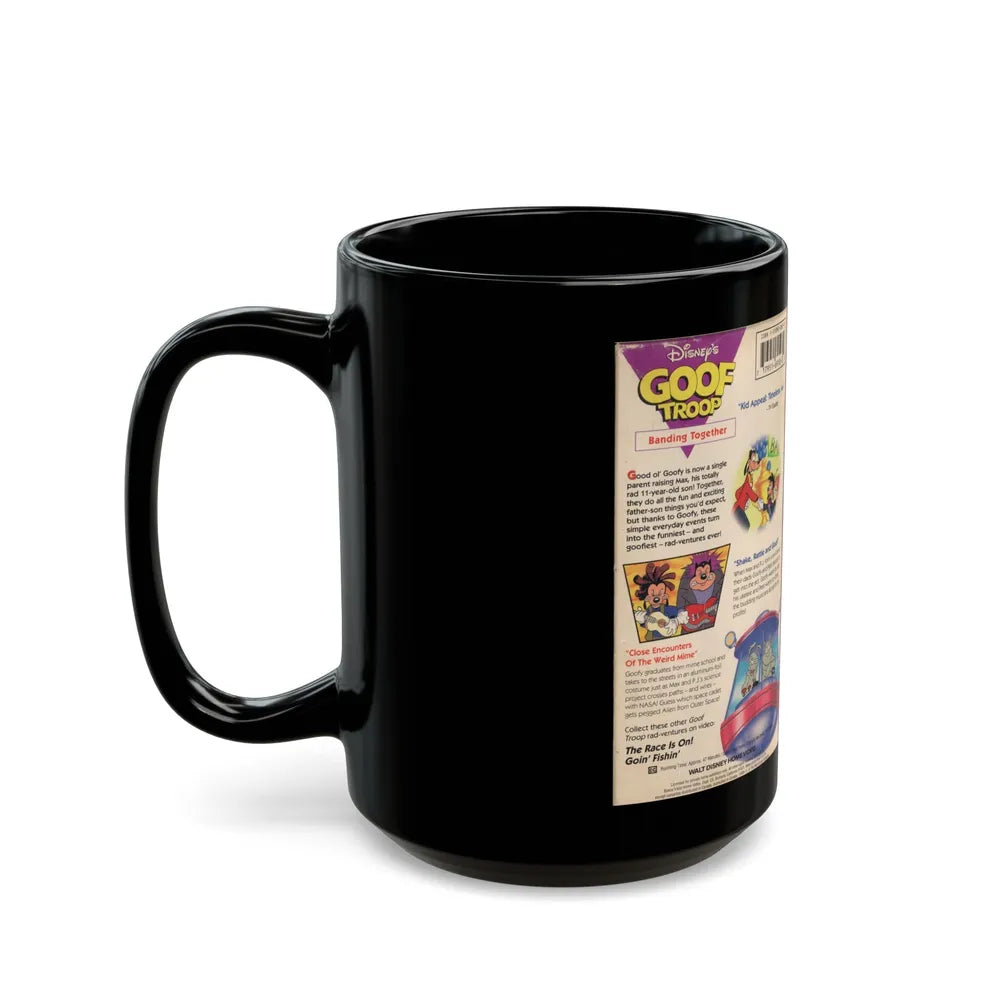 GOOF TROOP BANDING TOGETHER (VHS COVER) - Black Coffee Mug-Go Mug Yourself