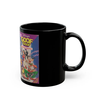 GOOF TROOP BANDING TOGETHER (VHS COVER) - Black Coffee Mug-Go Mug Yourself