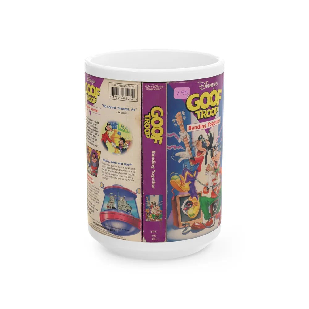 GOOF TROOP BANDING TOGETHER (VHS COVER) - White Coffee Mug-15oz-Go Mug Yourself