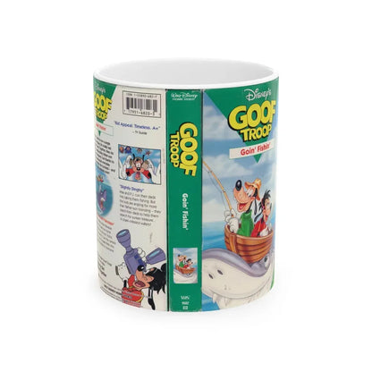 GOOF TROOP GOIN FISHIN (VHS COVER) - White Coffee Mug 11oz - Go Mug Yourself