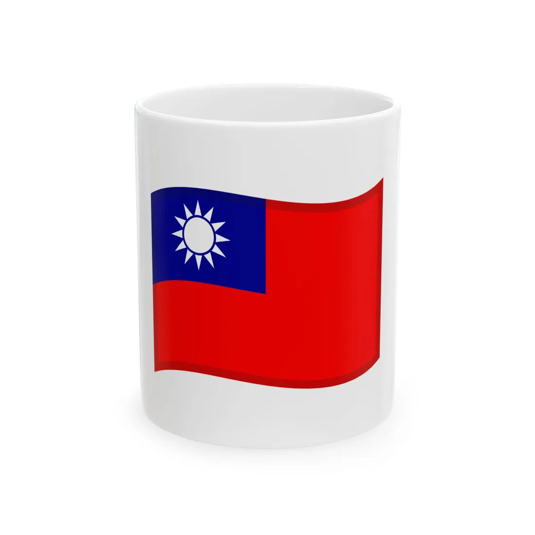 Google Taiwan Emoji ROC (China) White Coffee Mug 11oz - Go Mug Yourself