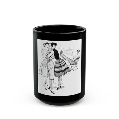 Gor-Ray Skirts advertisement, 1959 - Black Coffee Mug-15oz-Go Mug Yourself