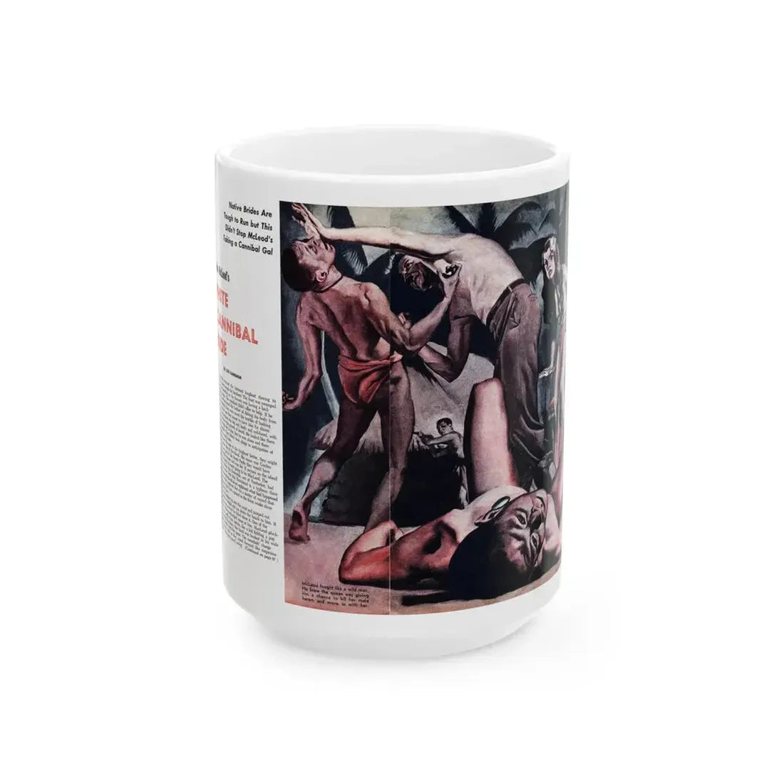 Gordon McLeod's White Cannibal Bride, Sir! July 1959 - White Coffee Mug 15oz - Go Mug Yourself