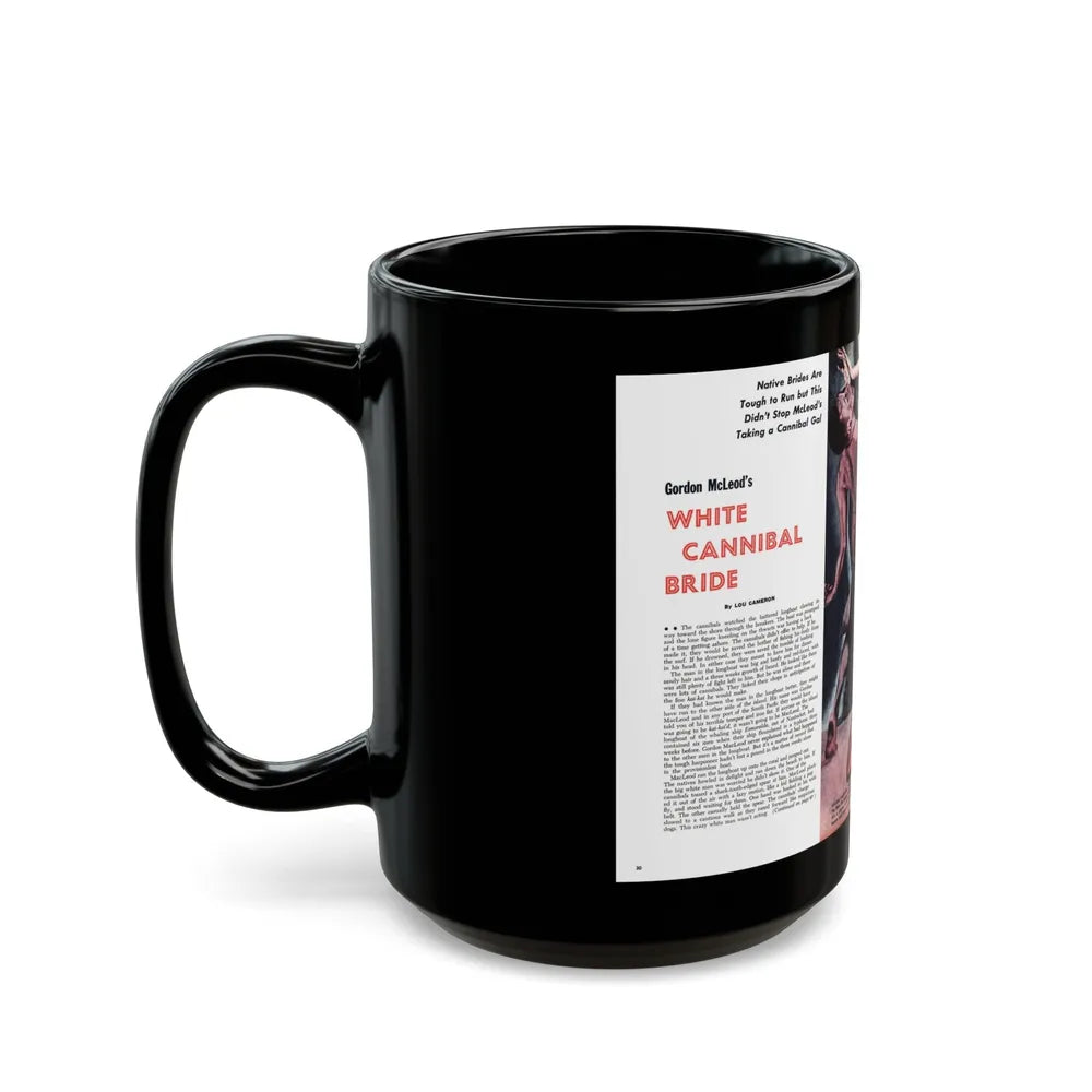 Gordon McLeod's White Cannibal Bride, Sir! July 1959 - Black Coffee Mug-Go Mug Yourself