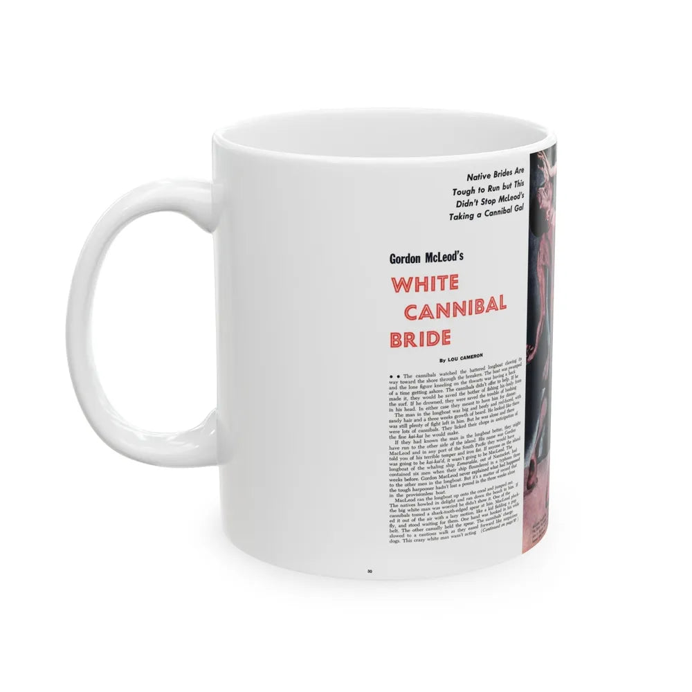 Gordon McLeod's White Cannibal Bride, Sir! July 1959 - White Coffee Mug-Go Mug Yourself