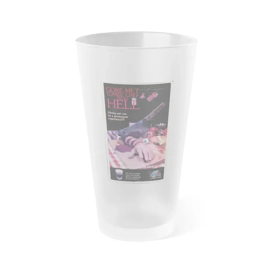 GOREMET ZOMBIE CHEF FROM HELL 1986 Movie Poster - Frosted Pint Glass 16oz Default Title - Go Mug Yourself