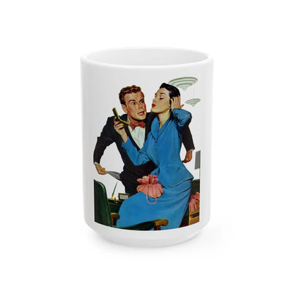 Gorgeous Skinflint, Saturday Evening Post, April 29, 1950 - White Coffee Mug-15oz-Go Mug Yourself