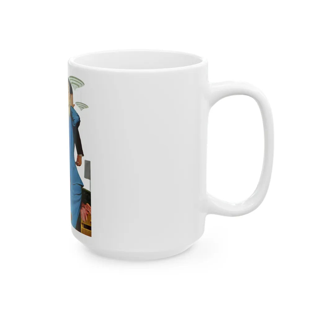 Gorgeous Skinflint, Saturday Evening Post, April 29, 1950 - White Coffee Mug-Go Mug Yourself