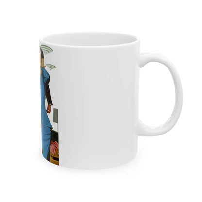 Gorgeous Skinflint, Saturday Evening Post, April 29, 1950 - White Coffee Mug-Go Mug Yourself