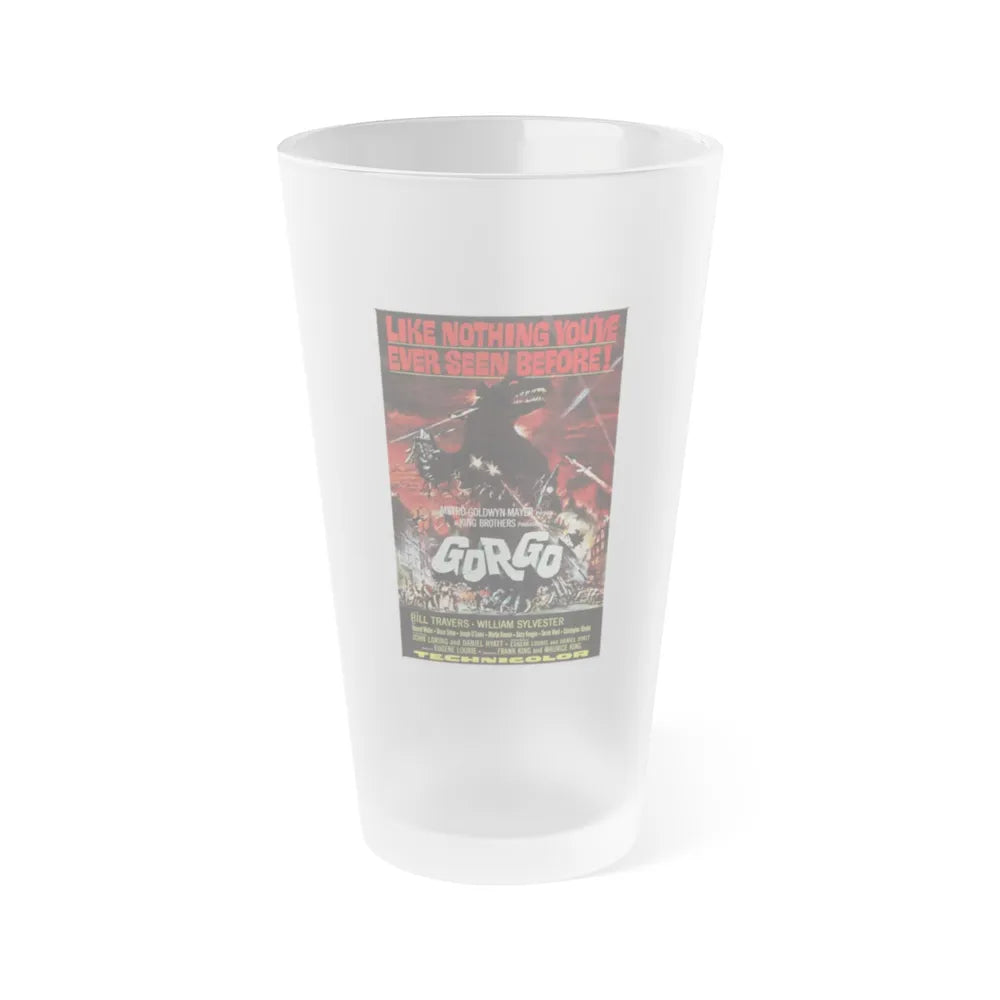 GORGO 1961 Movie Poster - Frosted Pint Glass 16oz-Go Mug Yourself