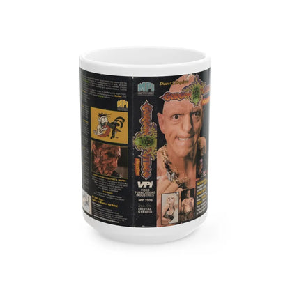 GORGON VIDEO MAGAZINE STUART SHAPIRO GWAR LINNEA QUIGLEY (VHS COVER) - White Coffee Mug-15oz-Go Mug Yourself