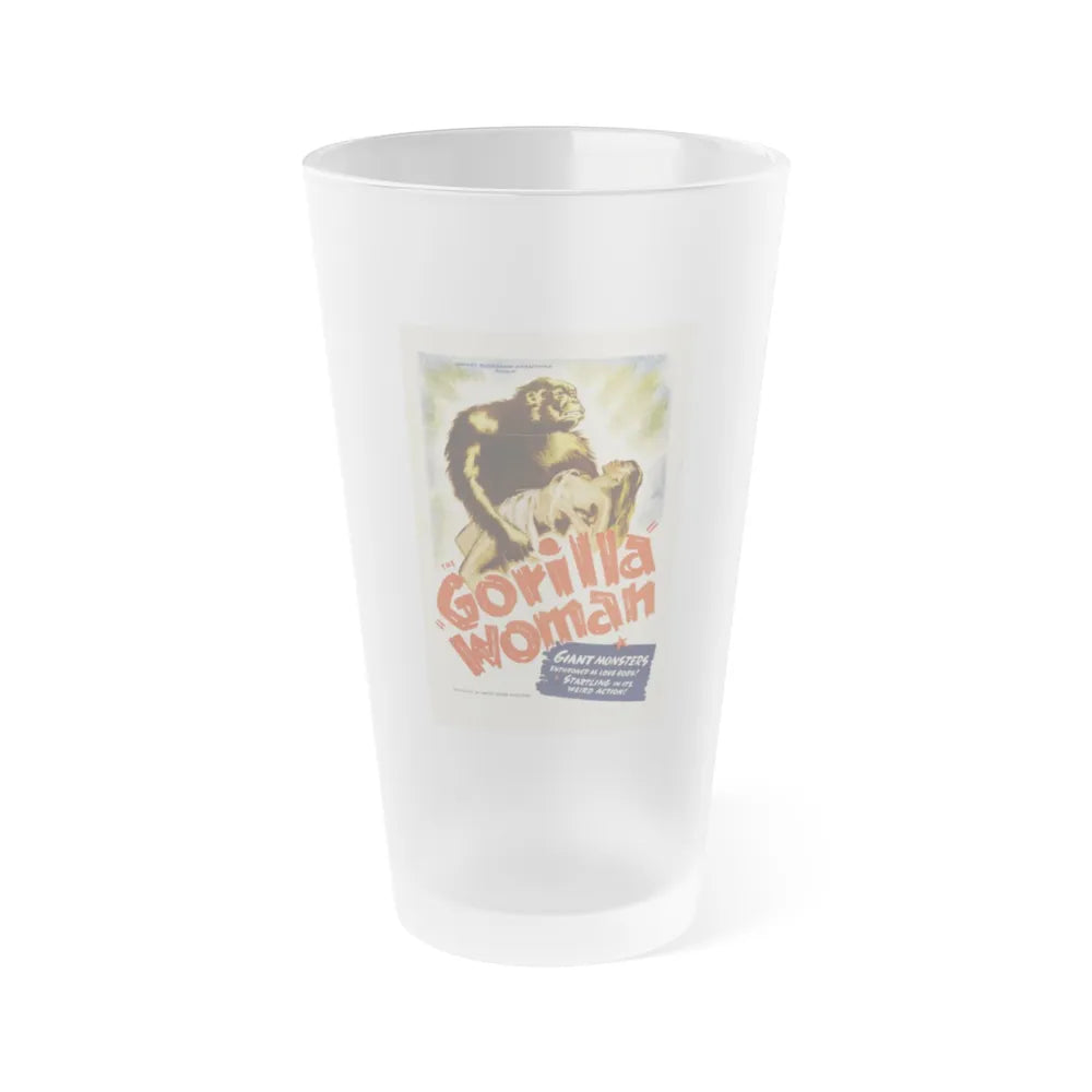 GORILLA WOMAN (FORBIDDEN ADVENTURE) 1937 Movie Poster - Frosted Pint Glass 16oz-16oz-Frosted-Go Mug Yourself