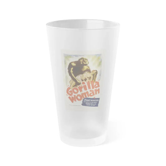 GORILLA WOMAN (FORBIDDEN ADVENTURE) 1937 Movie Poster - Frosted Pint Glass 16oz 16oz Frosted - Go Mug Yourself