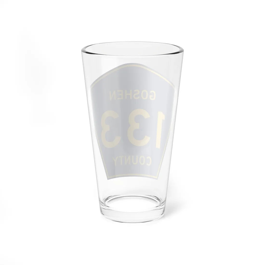 Goshen County Route 133 WY (Wyoming) (Road Sign) Pint Glass 16oz - Go Mug Yourself