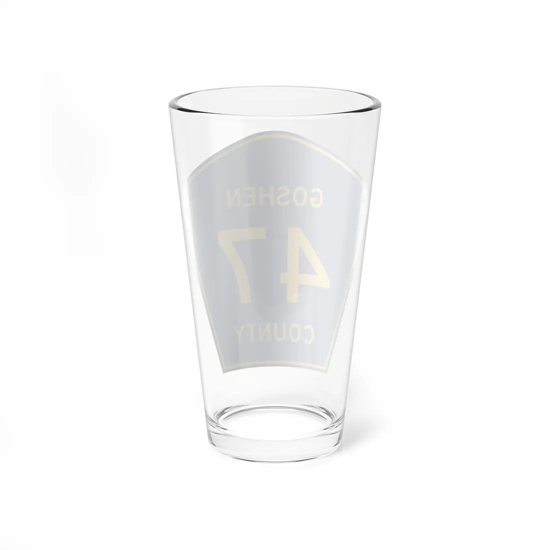 Goshen County Route 47 WY (Wyoming) (Road Sign) Pint Glass 16oz - Go Mug Yourself