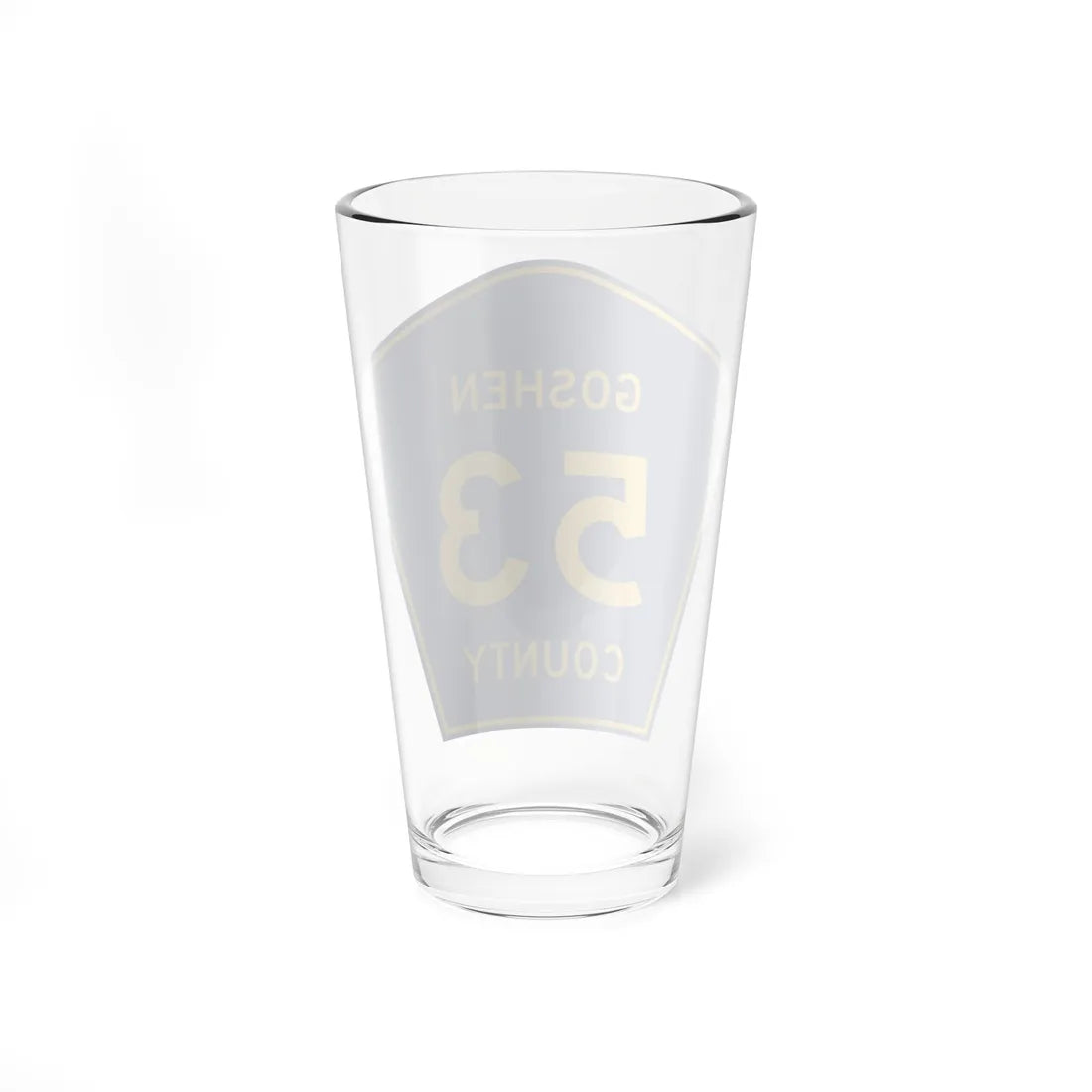 Goshen County Route 53 WY (Wyoming) (Road Sign) Pint Glass 16oz - Go Mug Yourself