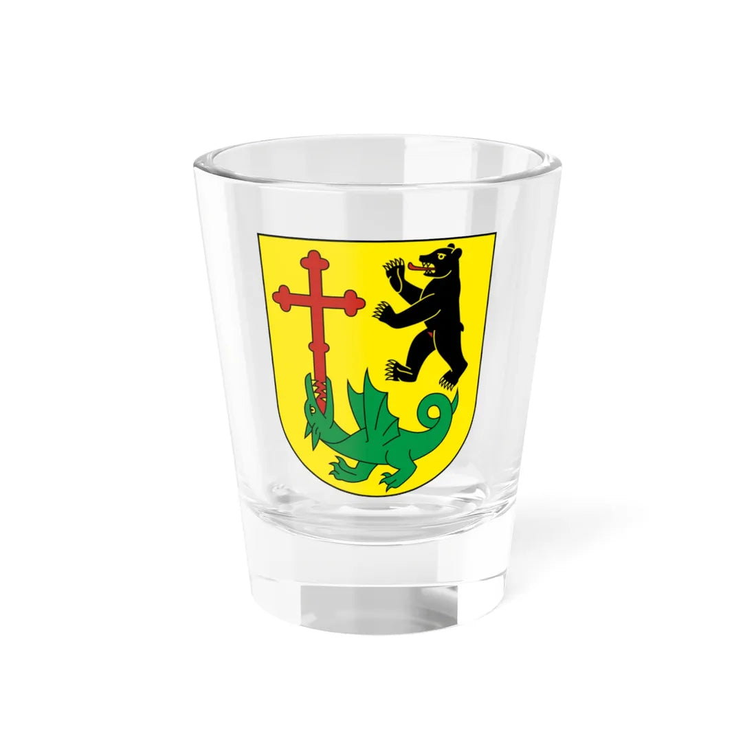 Gossau SG-blazon (Switzerland) (Coat of Arms) Shot Glass 1.5oz 1.5oz - Go Mug Yourself