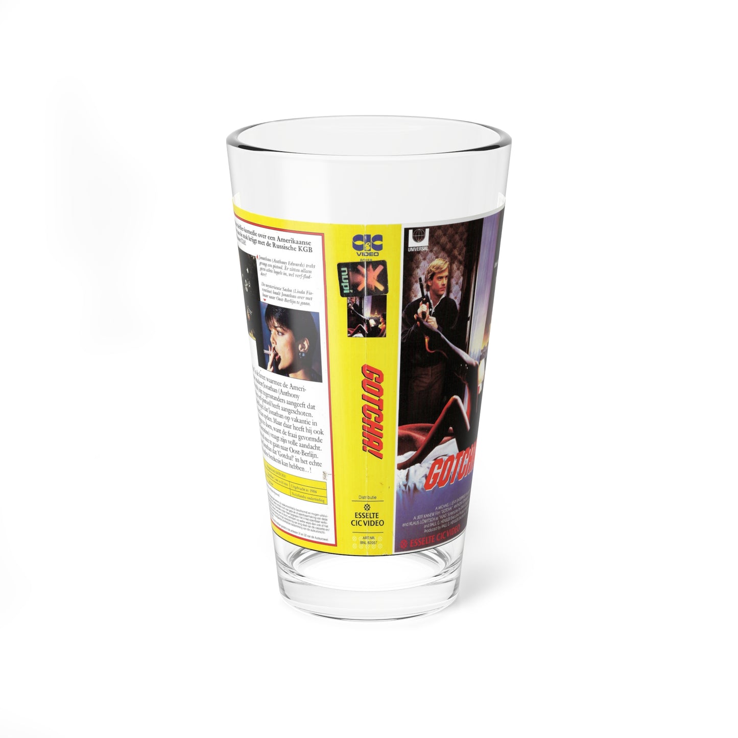 GOTCHA (VHS COVER) Pint Glass 16oz-16oz-Go Mug Yourself