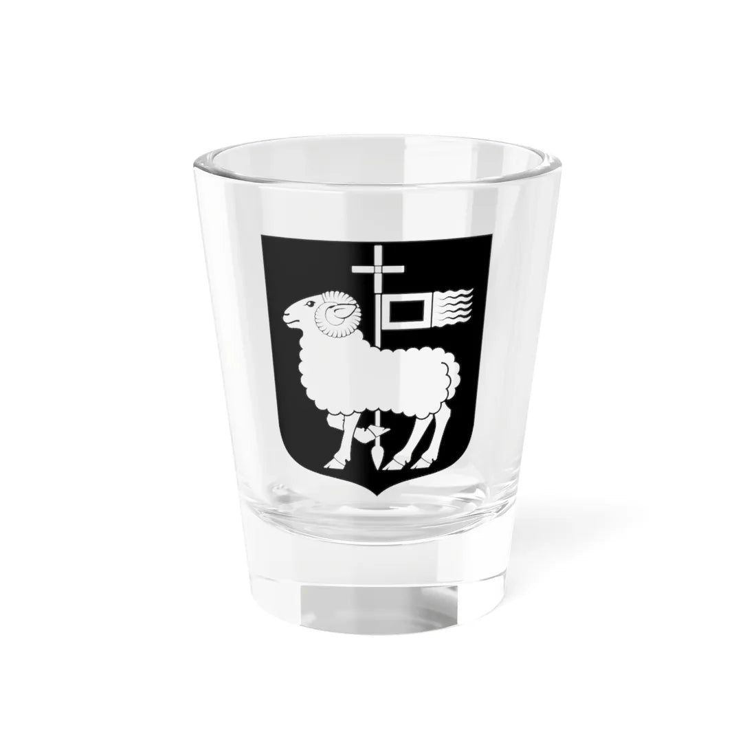 Gotland arms black (Sweden) (Coat of Arms) Shot Glass 1.5oz 1.5oz - Go Mug Yourself