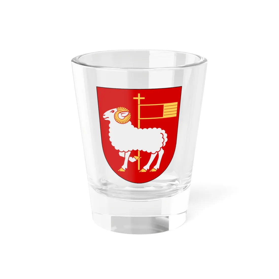 Gotland kommunvapen (Sweden) (Coat of Arms) Shot Glass 1.5oz 1.5oz - Go Mug Yourself