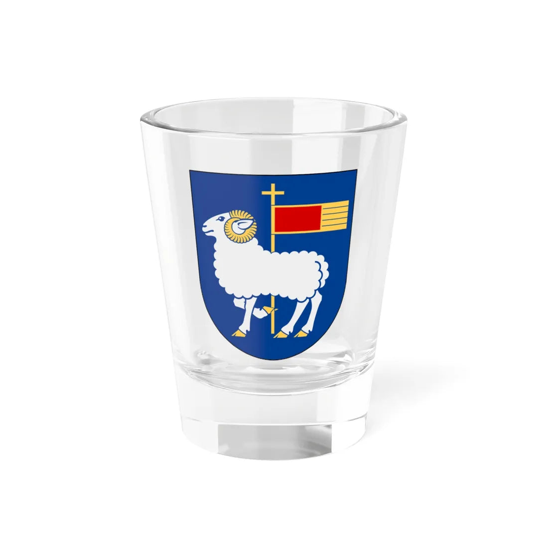 Gotland vapen (Sweden) (Coat of Arms) Shot Glass 1.5oz 1.5oz - Go Mug Yourself