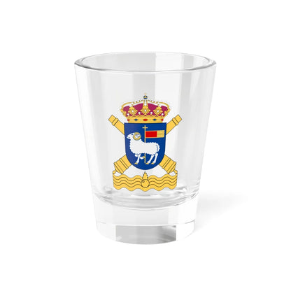 Gotlands kustartilleriregemente vapen (Sweden) (Coat of Arms) Shot Glass 1.5oz 1.5oz - Go Mug Yourself