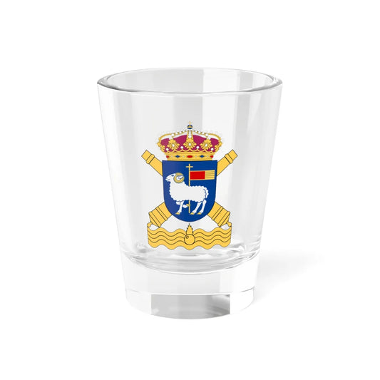 Gotlands kustartilleriregemente vapen (Sweden) (Coat of Arms) Shot Glass 1.5oz 1.5oz - Go Mug Yourself