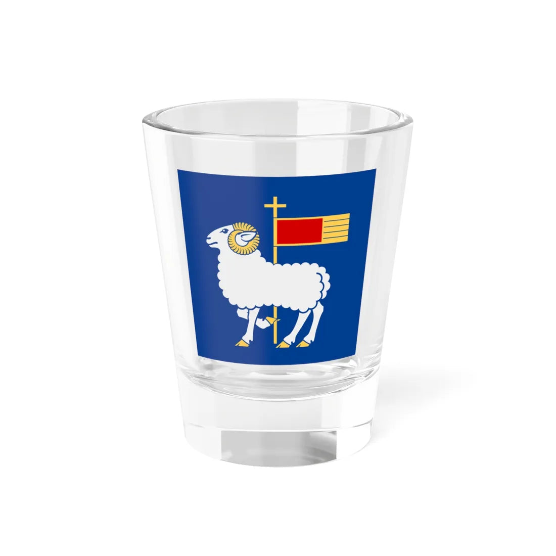 Gotlands lan vapenflagga (Sweden) Shot Glass 1.5oz 1.5oz - Go Mug Yourself