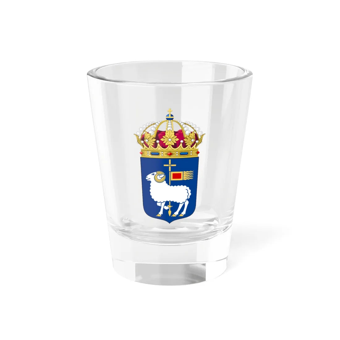 Gotlands läns vapen (Sweden) (Coat of Arms) Shot Glass 1.5oz 1.5oz - Go Mug Yourself