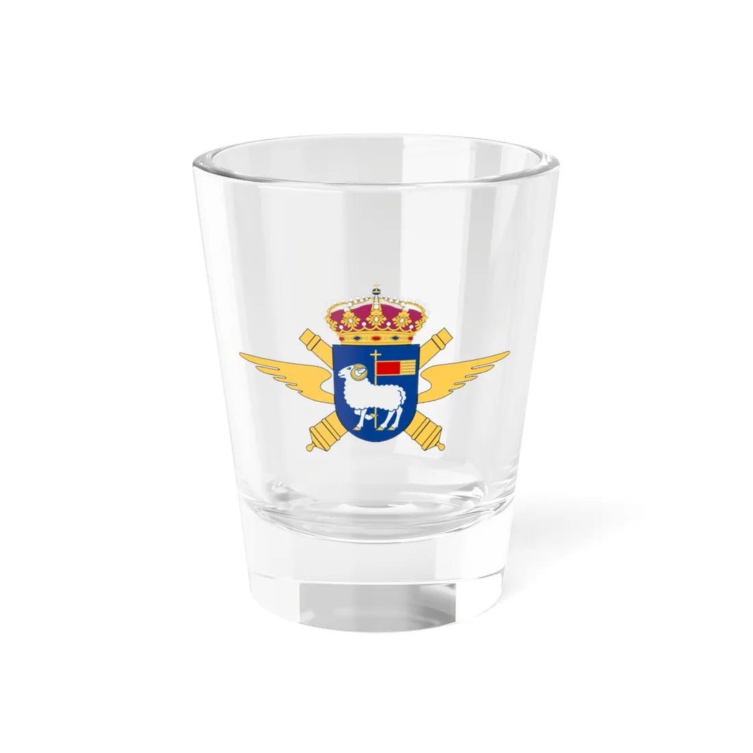 Gotlands luftvärnsbataljon vapen (Sweden) (Coat of Arms) Shot Glass 1.5oz 1.5oz - Go Mug Yourself