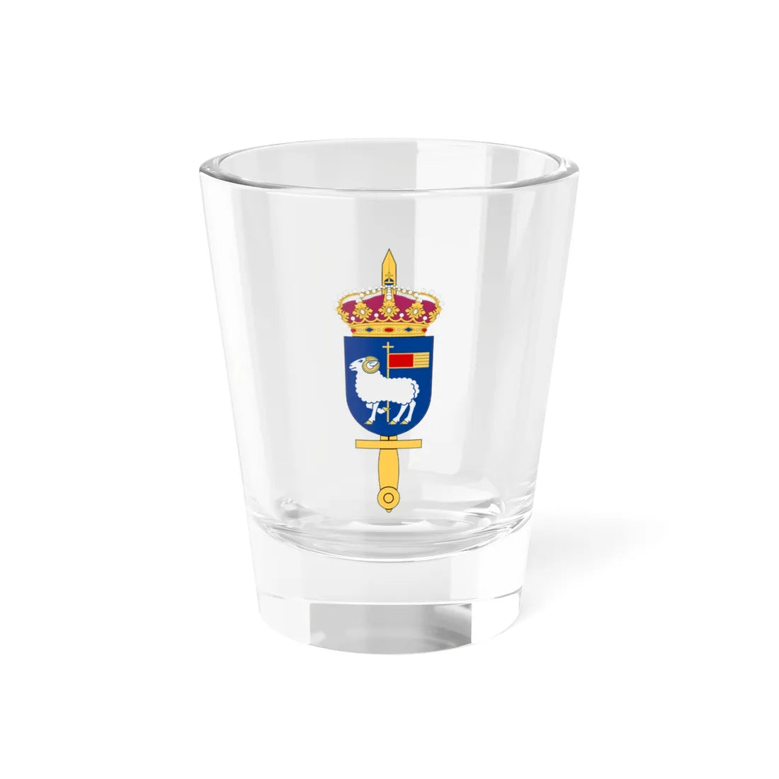Gotlands militärdistriktsstab vapen (Sweden) (Coat of Arms) Shot Glass 1.5oz 1.5oz - Go Mug Yourself